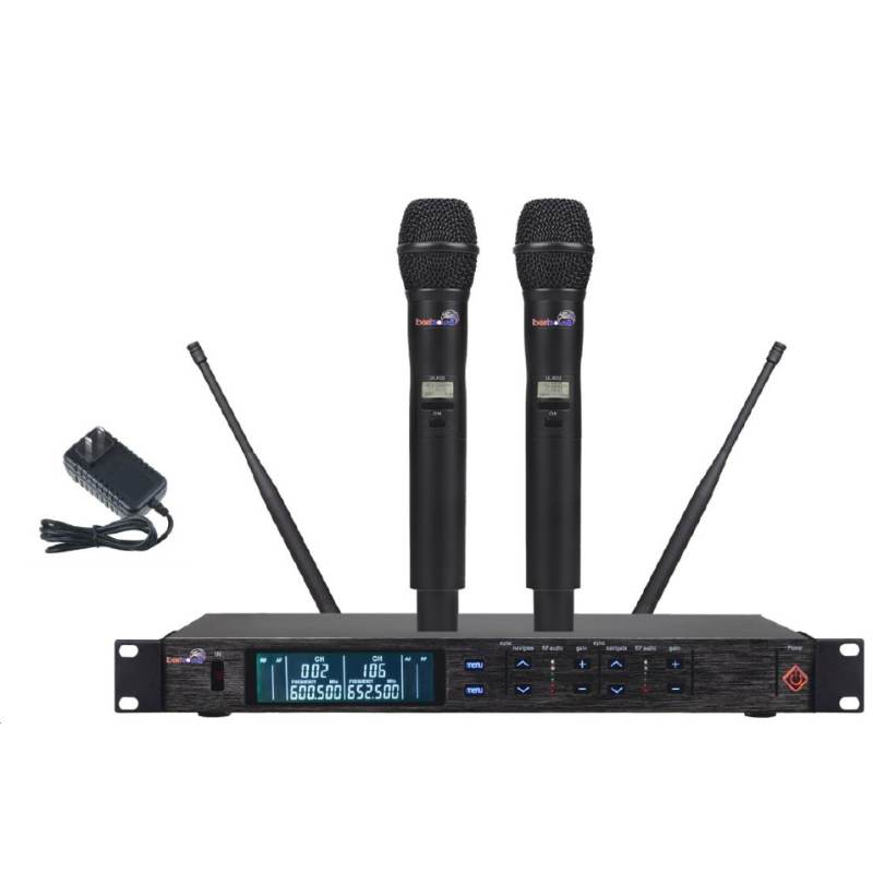 Sistema de micrófono inalámbrico UHF de 4 canales recargable, micrófon -  VIRTUAL MUEBLES
