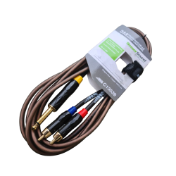 CABLE 3 METROS PLUG 1/4 A 2...