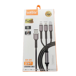 CABLE USB 1.25M 3 EN 1...