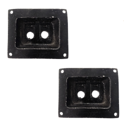 PORTA JACK METALICO PEQUEÑO X2