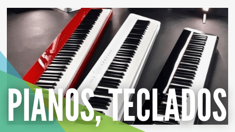 pianos, teclados, sintetizadores